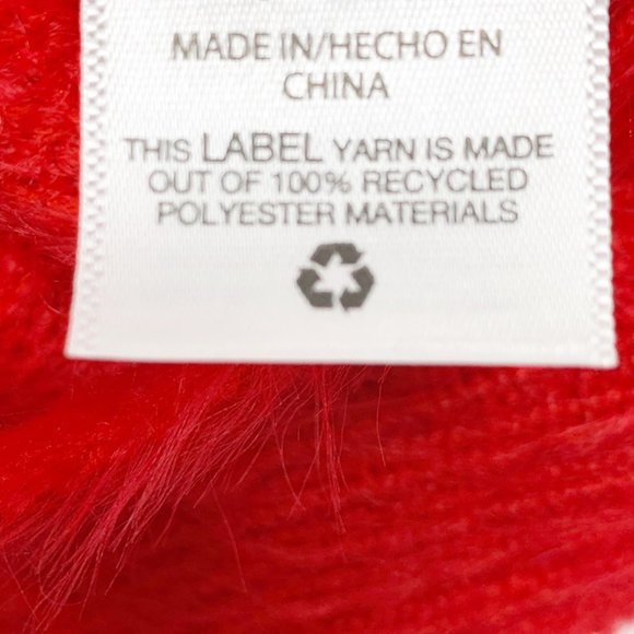 Time And Tru Womens Red Fuzzy Ugly Christmas Sweater - Picture 7 of 9